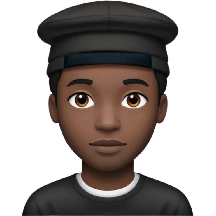 Black goth man with backwards hat  emoji