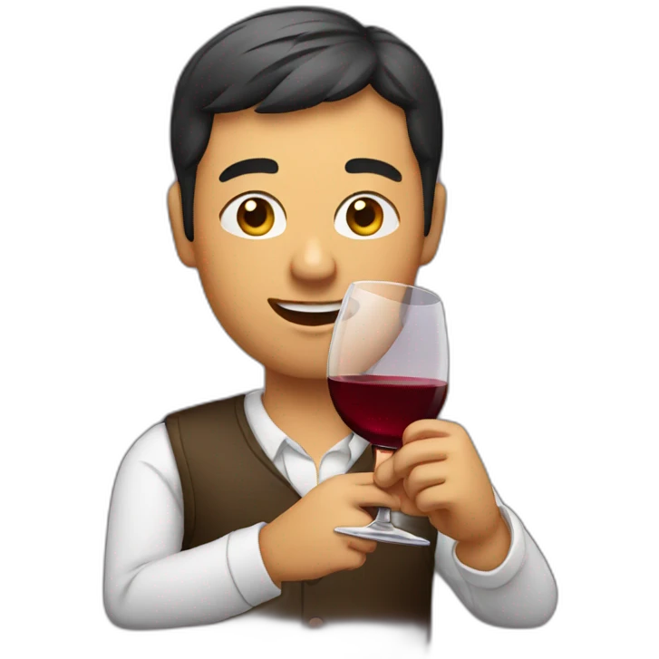 drinking wine emoji