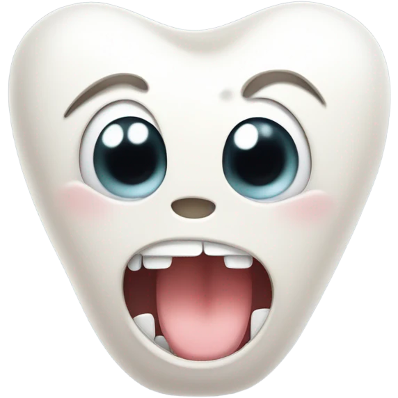 Cute tooth as a cartoon  emoji