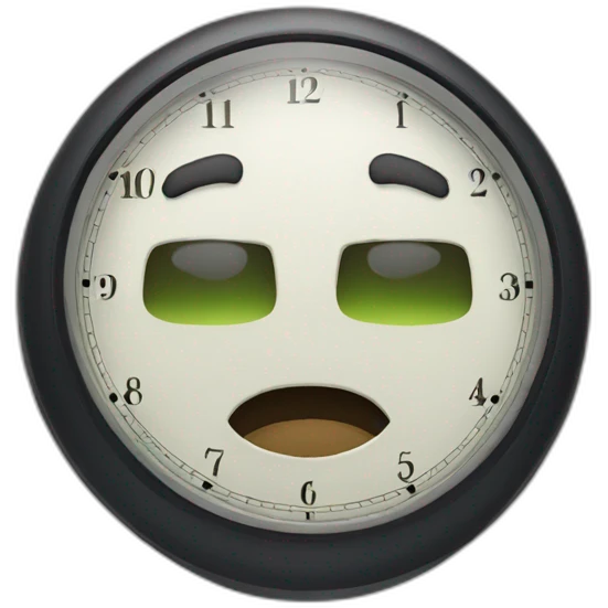 Emoji face clock emoji