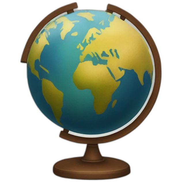 Globe with Jesus in middle emoji