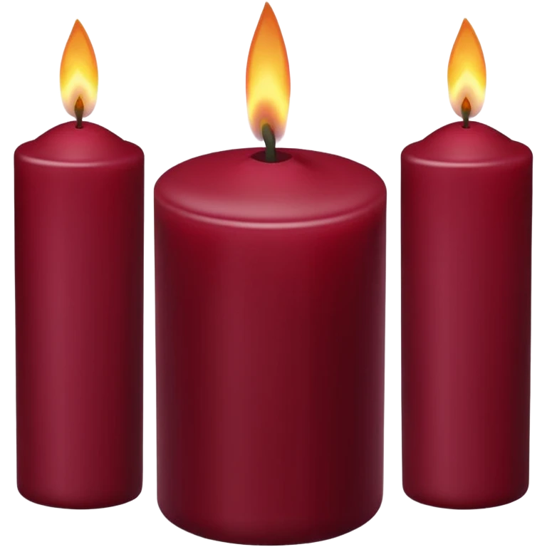 Maroon candle emoji