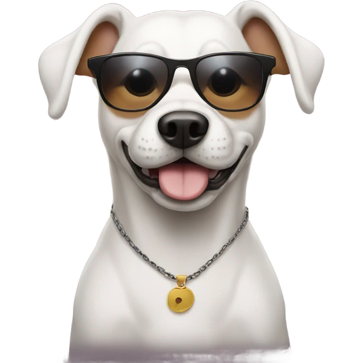 Dog wearing sunglasses emoji