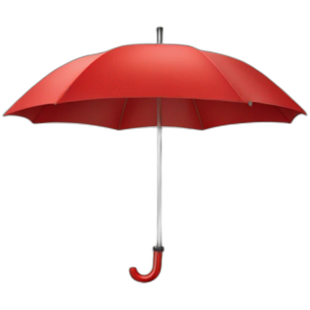 Loupe sur une rouge parapluie emoji