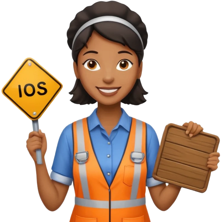 Street Sign Maker black woman emoji