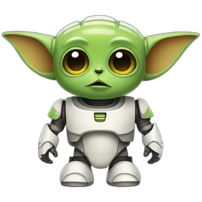 cute robot with yoda ears emoji
