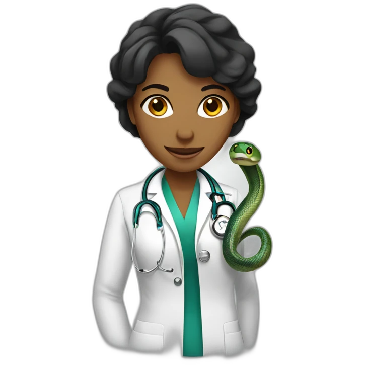 She doctor is in the form of a snake emoji