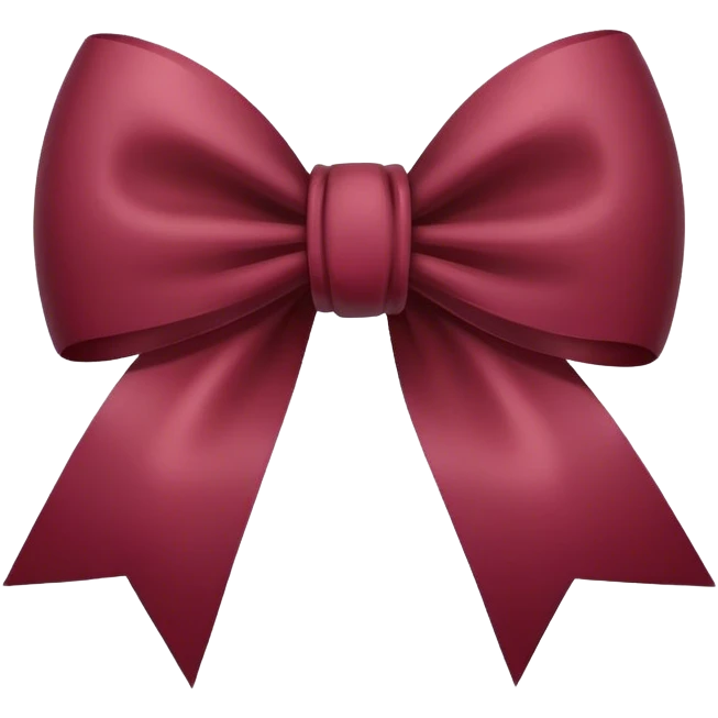 burgundy bow emoji