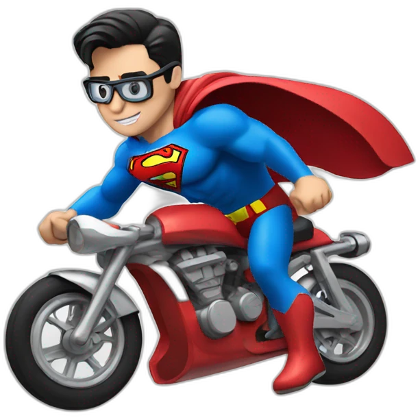 Superman on bike emoji