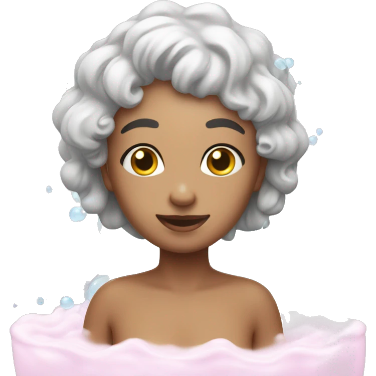 bubble bath in light pink emoji