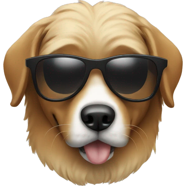 Dog wearing shades emoji