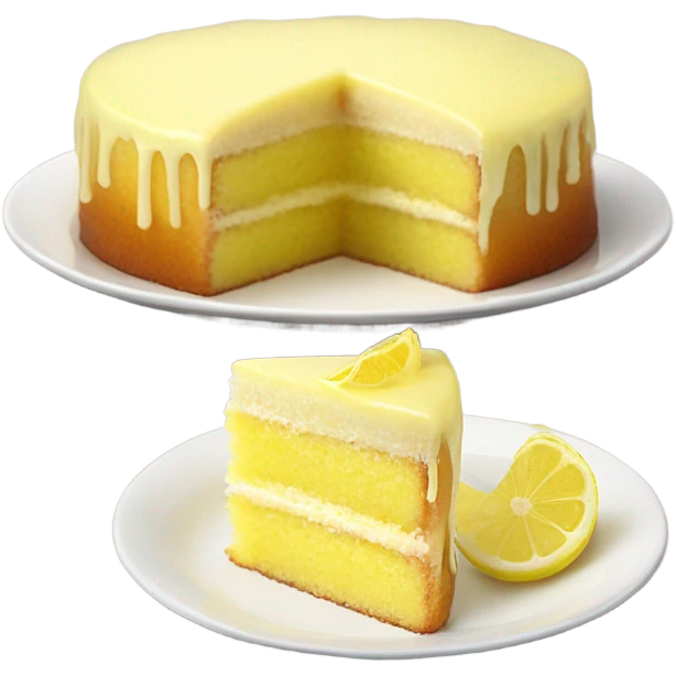 Lemon cake slice emoji