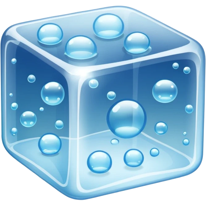 ice cube with small bubbles in it emoji