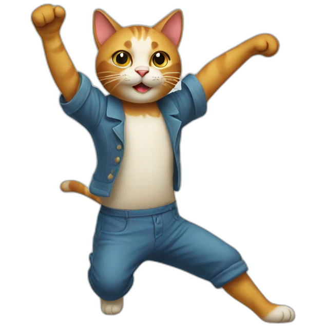 dancing cat emoji