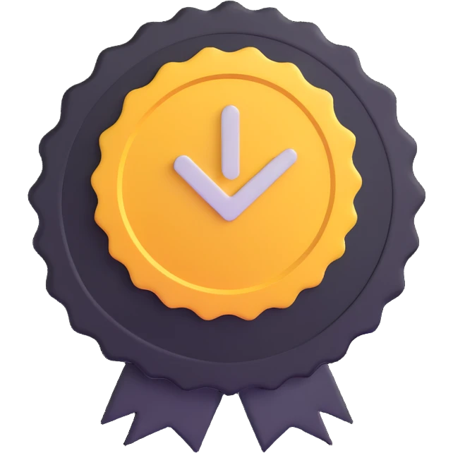 verification badge with checkmark emoji