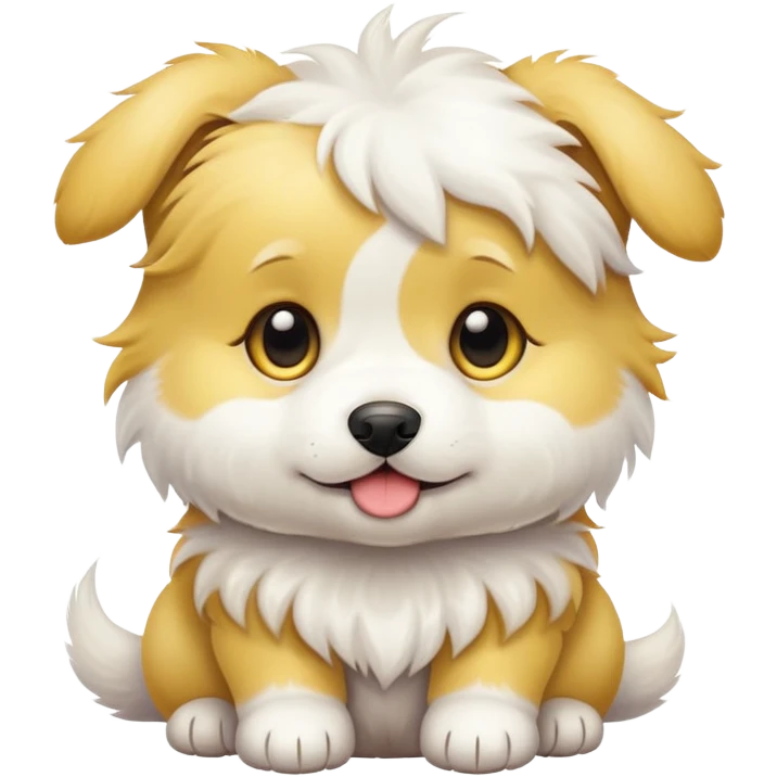 Yellow and white puppy emoji