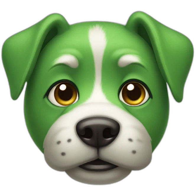 green dog emoji