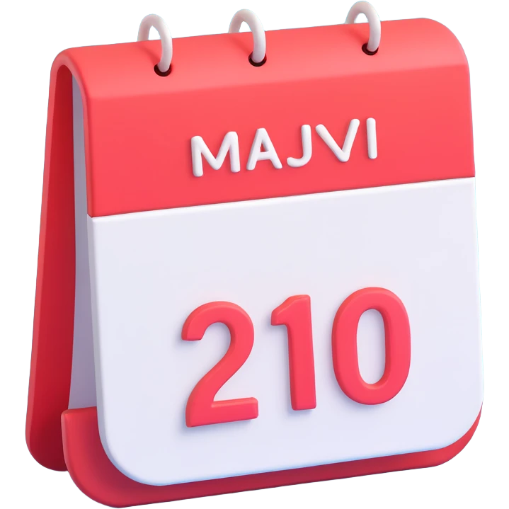 vibrant colorful 3D calendar icon emoji