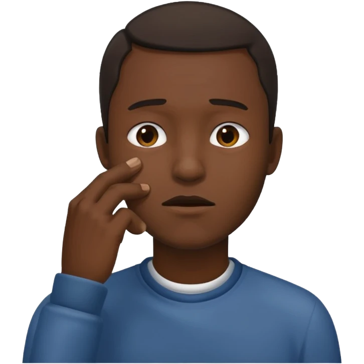 Man with Hand around throat emoji