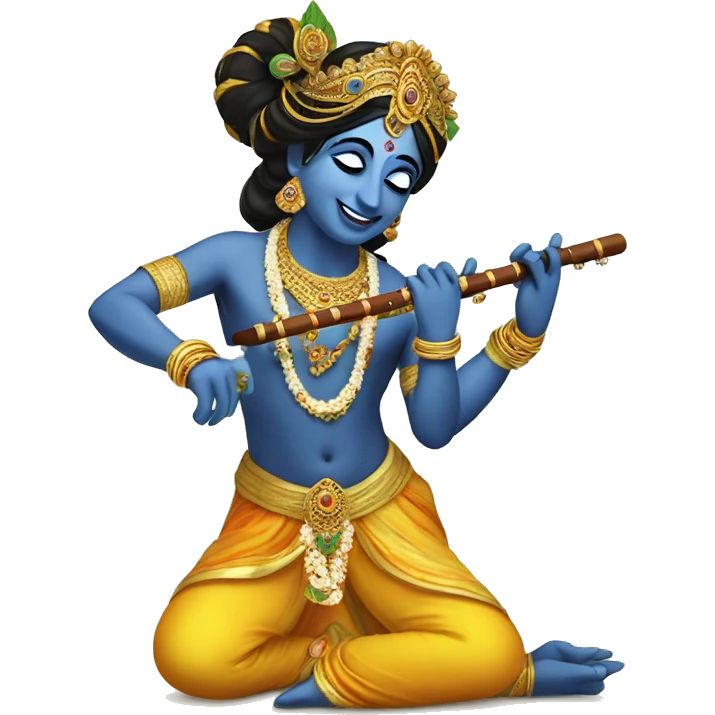 Radha krishna with flute emoji