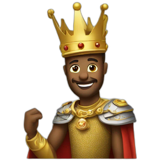king behind a macbook emoji