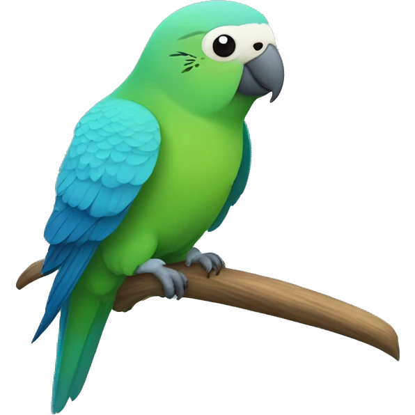 Blue small and fat King Parakeet emoji