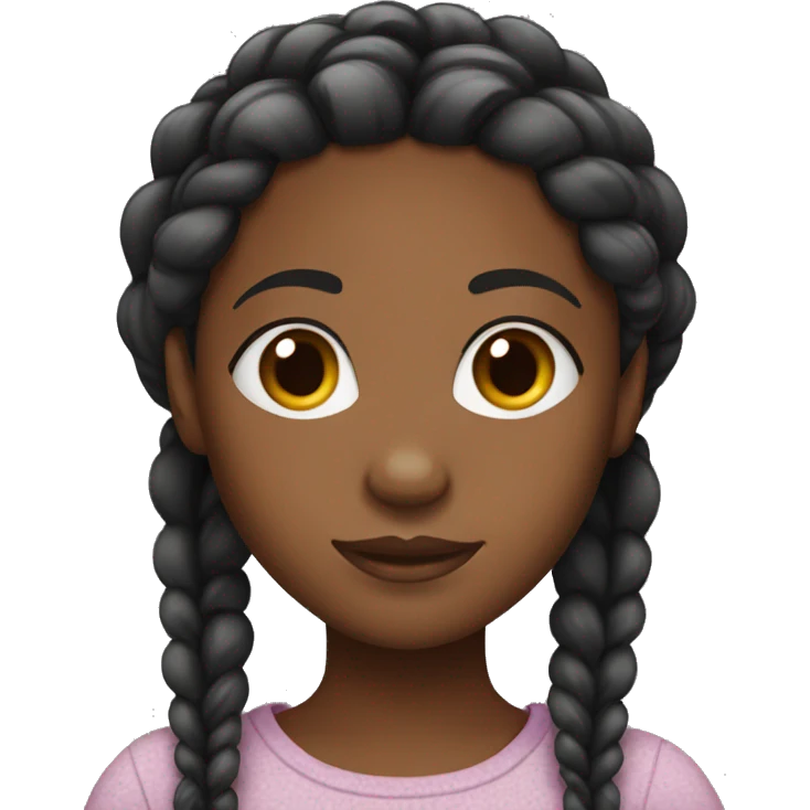 Black girl with braids  emoji