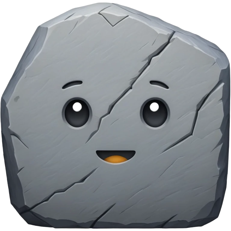 A simple, natural stone or rock — grey, rough-textured, and irregularly shaped, symbolizing strength, stability, or nature. emoji