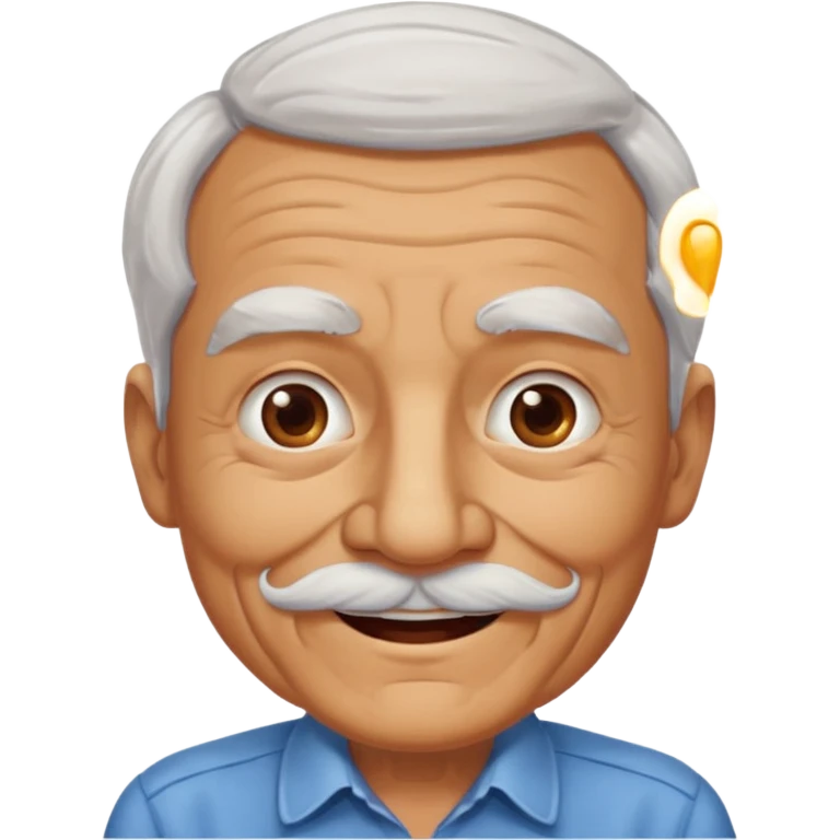 mustaches elderly man emoji