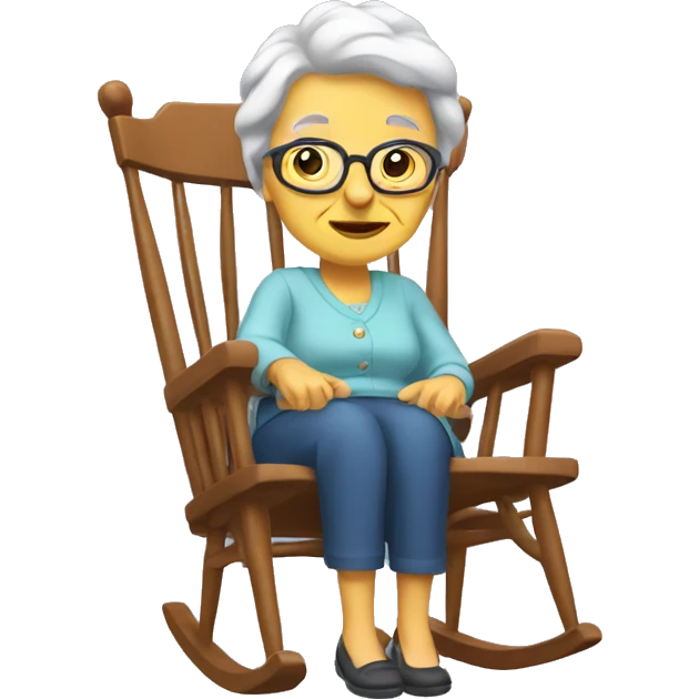 Grandma rocking chair emoji