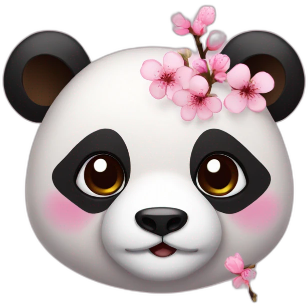 Cherry blossom panda emoji