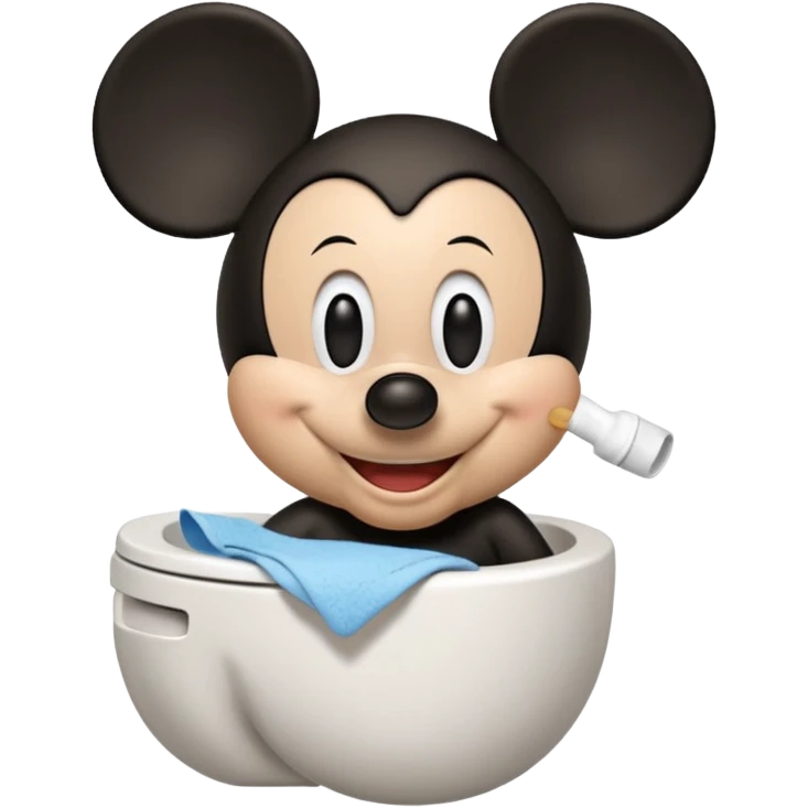 wiping from toilet mickey toilet emoji emoji