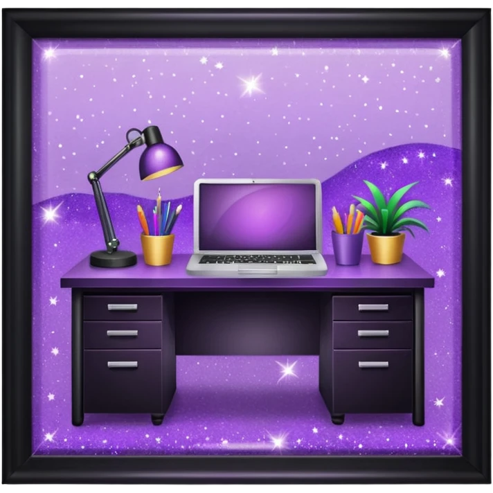 Purple Glitter office emoji