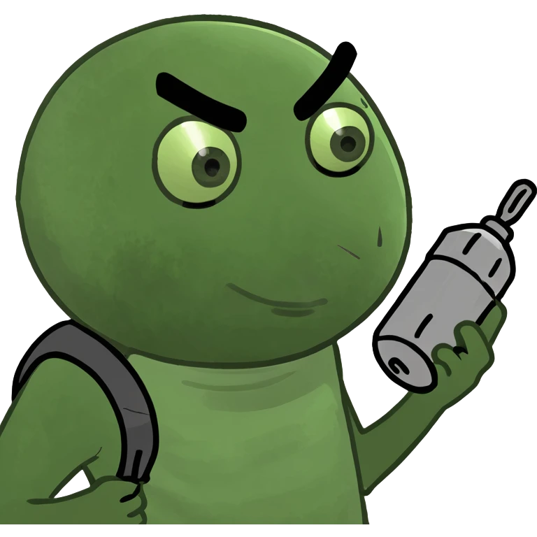 A guy holding a bomb emoji
