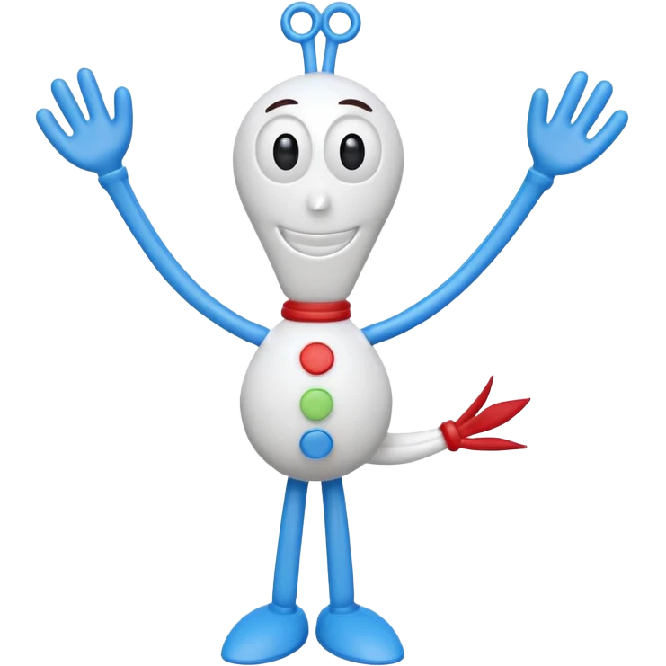 A fork mascot like forky in toy story emoji