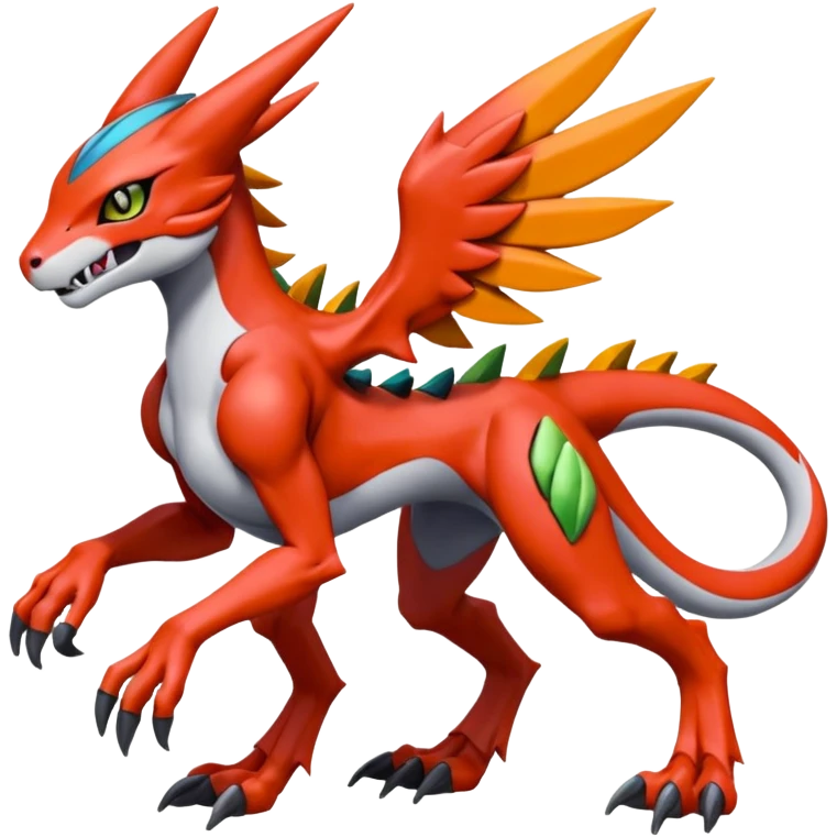 Meloetta-Guilmon-Wargreymon-Sergal-Pokémon-Digimon-Fakémon-fusion-hybrid-creature emoji