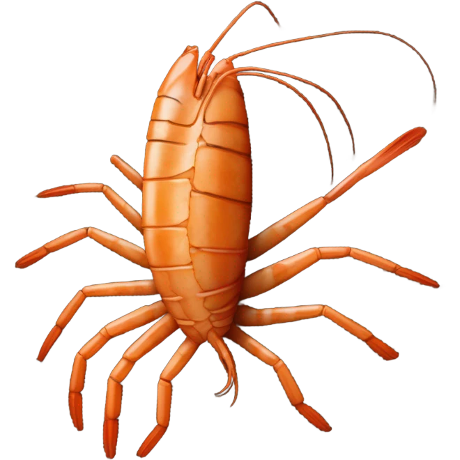 prawn with dirt emoji