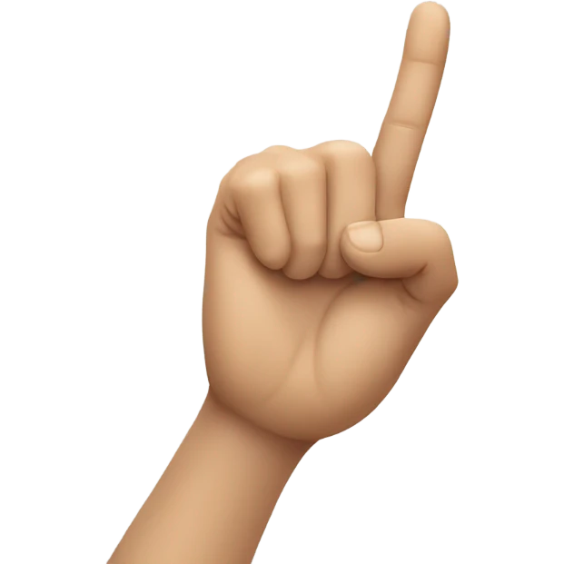 Hand with bent middle & index finger emoji