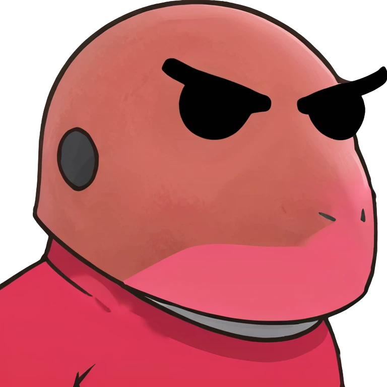 Squid Game pink guard mask with square shape on face, 3D style, detailed emoji