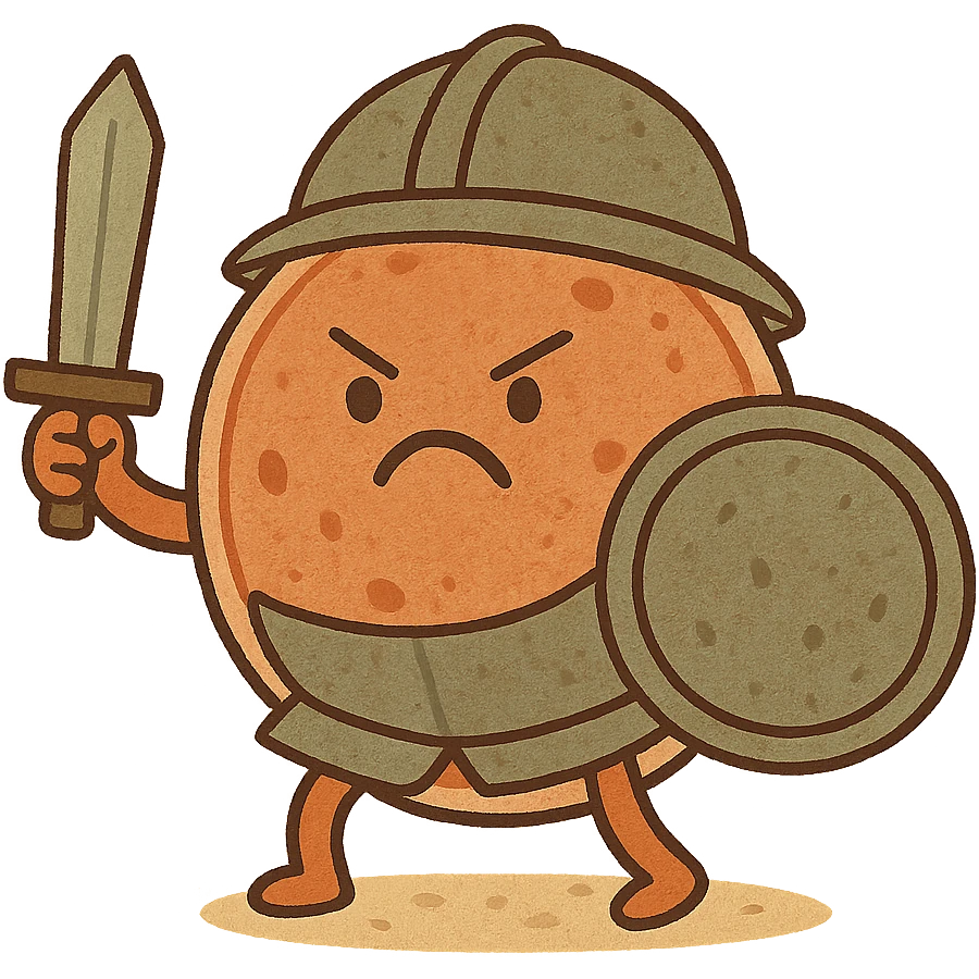 Angry armored cells emoji
