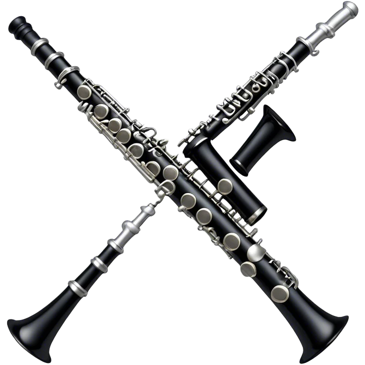Cinematic Realistic Clarinet, deep black body with gleaming silver keys, rich warm lighting catching every intricate detail, slightly worn mouthpiece adding authenticity, glowing with a timeless and sophisticated presence. emoji