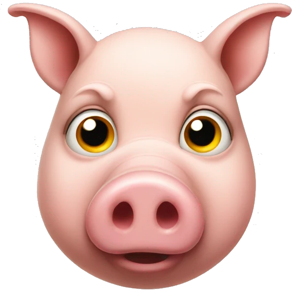 pig with suspicious look emoji