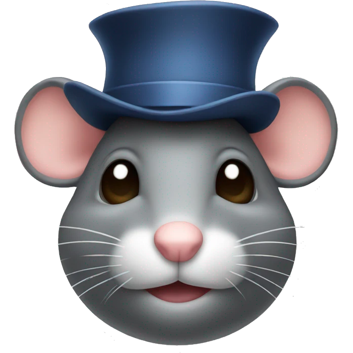 Mouse with a hat emoji