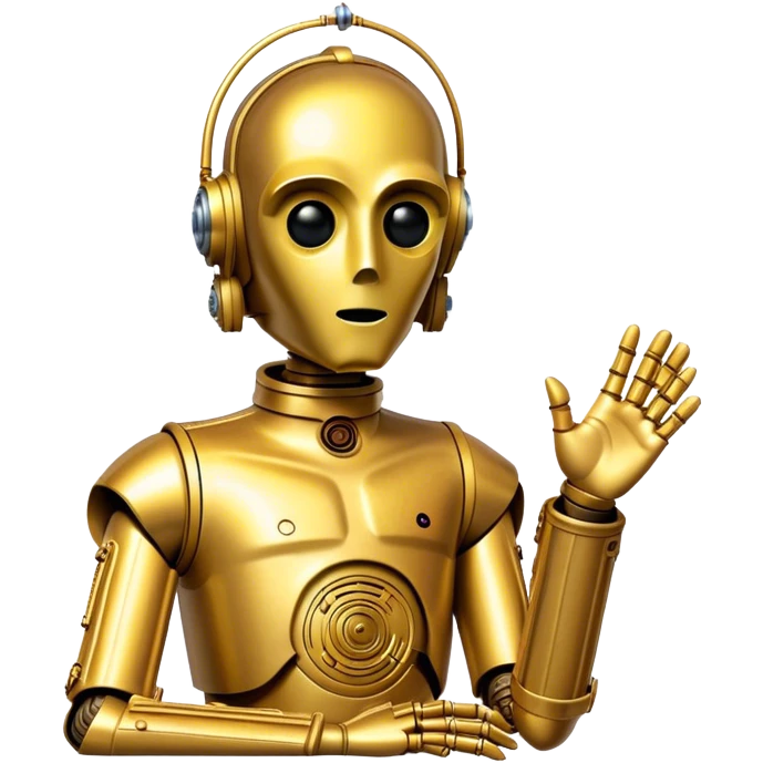 C-3PO saying “please wait” emoji