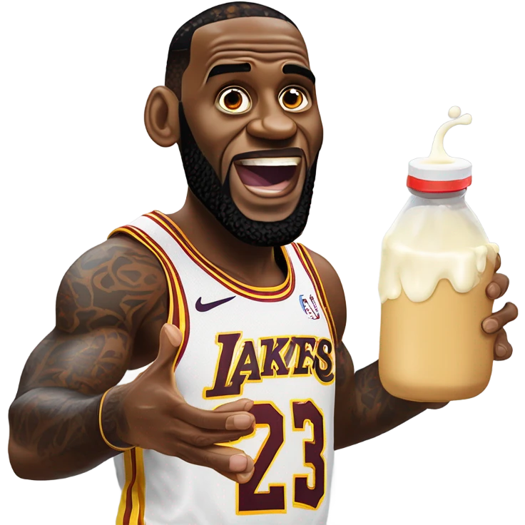 LeBron spilling mayo emoji