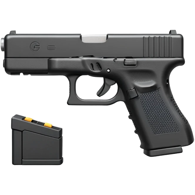 Glock with a switch and drum mag emoji