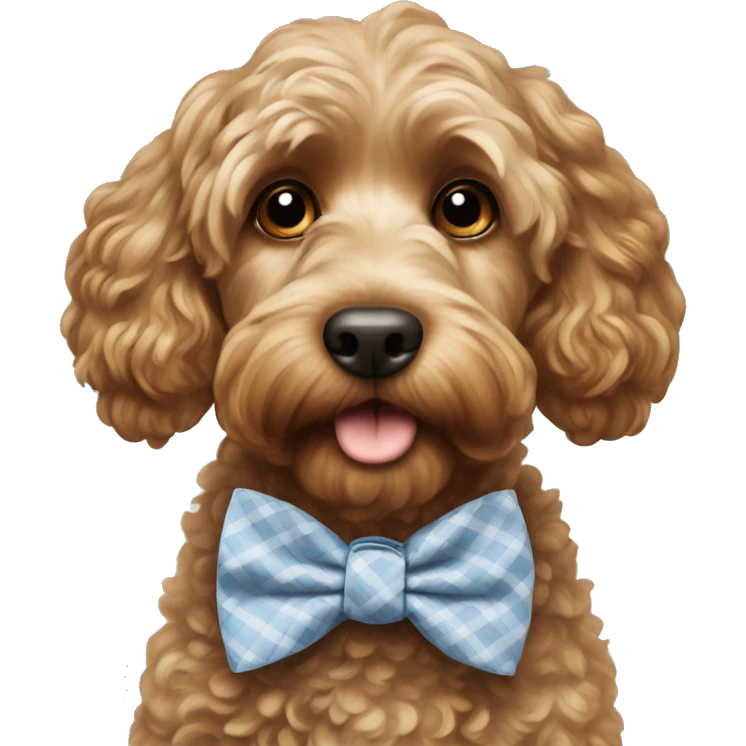 Cockapoo with a bow tie emoji