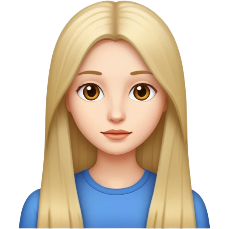 하얀 얼굴에 긴 생머리 여자 emoji