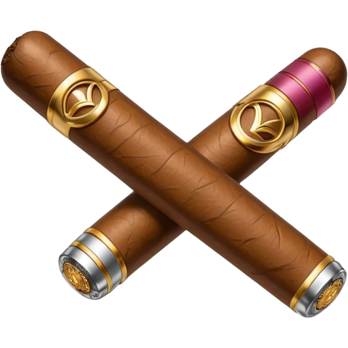 A luxury cigar emoji made of silver chrome, smooth metallic texture, minimal shape, glossy reflections, rich swag aesthetic, iOS emoji style, centered, clean white background emoji