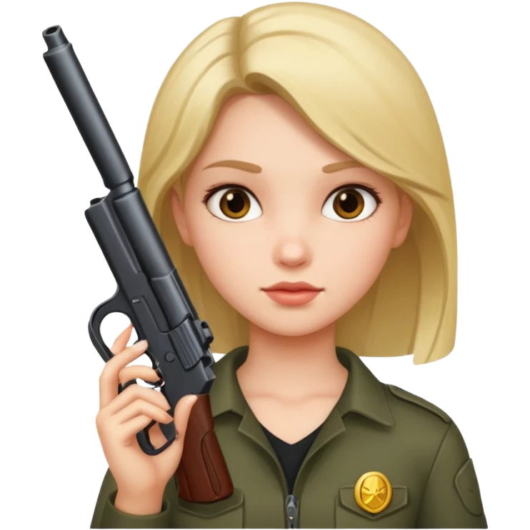 Girl with a gun  emoji